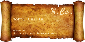 Mokri Csilla névjegykártya